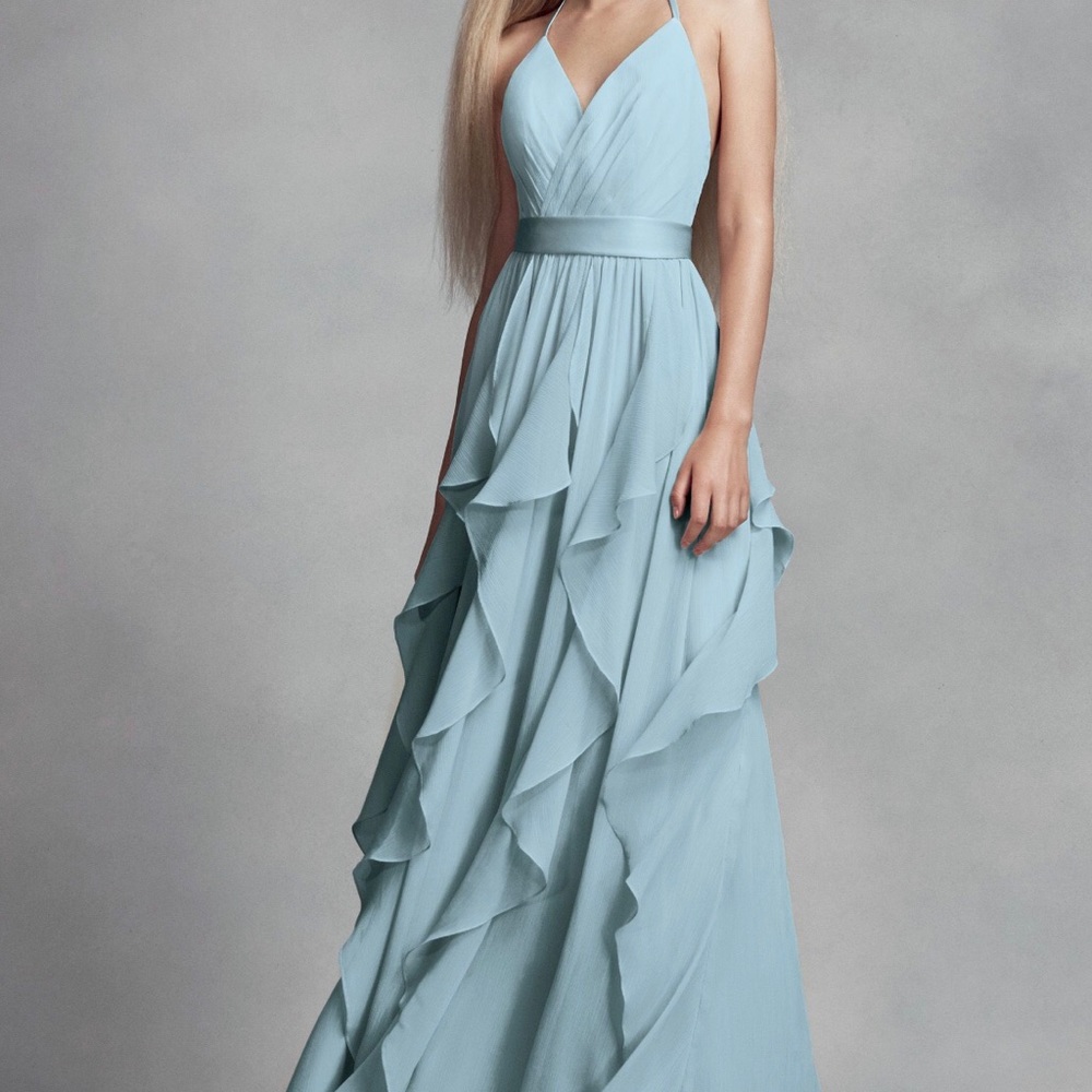 White by Vera wang bridesmaid dress size 2 blue